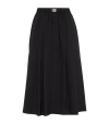 BRUNELLO CUCINELLI COTTON POPLIN MIDI SKIRT