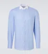 Brunello Cucinelli Cotton Poplin Shirt In Blue