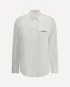 Brunello Cucinelli Classic White Shirt With Pointed Collar And Modern Mesh Detail In White