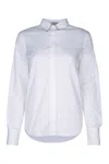 Brunello Cucinelli Cotton Shirt In Maroon