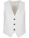 Brunello Cucinelli Embroidered Waistcoat In White