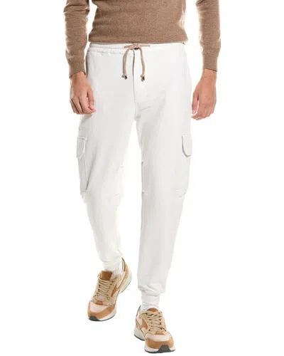 Brunello Cucinelli Cotton Relaxed Fit Cargo Pants In White