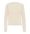 Brunello Cucinelli Beige Monili Cotton Sweater In Yellow