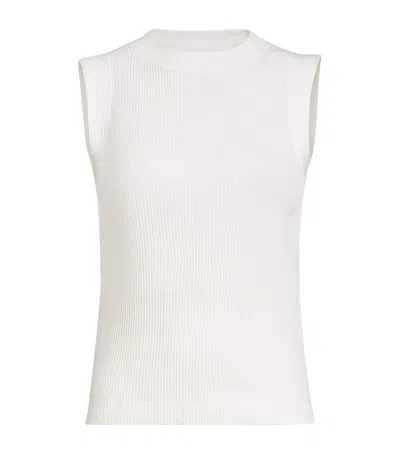 Brunello Cucinelli Cotton Ribbed Tank Top In White