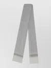 Brunello Cucinelli Cotton Scarf Fringed Edges Striped Pattern