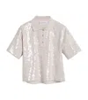 Brunello Cucinelli Cotton Sequinned T-shirt In Pink