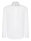 Brunello Cucinelli Men's Basic Fit Solid Sport Shirt With Button-down Collar