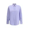Brunello Cucinelli Long-sleeve Button-up Shirt In Blue