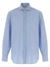 Brunello Cucinelli Man Shirt Light Blue Size M Cotton In Blue