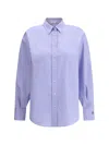 Brunello Cucinelli Long-sleeve Button-up Shirt In Blue