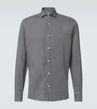 Brunello Cucinelli Cotton Shirt In Grau