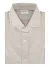 Brunello Cucinelli Cotton Shirt In Neutrals