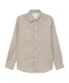 Brunello Cucinelli Cotton Shirt In Nude