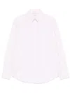 Brunello Cucinelli Men Linen Easy Fit Shirt With Spread Collar In Pink
