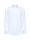 Brunello Cucinelli Camicia Twisted In Seta Dry Marrone In White