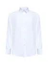 Brunello Cucinelli Camicia Twisted In Seta Dry Marrone In White