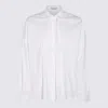 Brunello Cucinelli White Shirt With Pointed Collar And Monil Detail On The Collar In Cotton Blend Woman In White