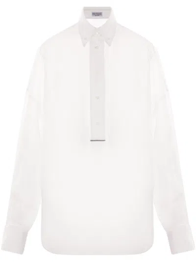 Brunello Cucinelli Cotton Shirt In White