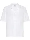 Brunello Cucinelli Short Sleeve Shirt In White