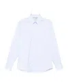 Brunello Cucinelli Cotton Shirt With Button-down Collar And Curved Hem In White