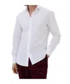 Brunello Cucinelli Men's Basic Fit Solid Sport Shirt With Button-down Collar In White