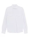 Brunello Cucinelli Men Cotton Shirt In White