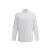 Brunello Cucinelli Linen Shirt With Back Yoke And Curved Hem In White