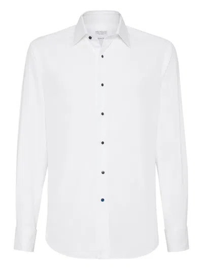 Brunello Cucinelli Cotton Shirt In White