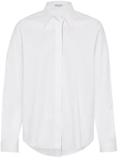 Brunello Cucinelli Cotton Shirt In White