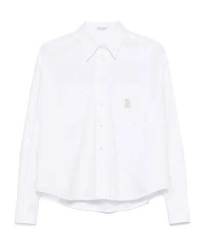 Brunello Cucinelli Cotton Shirt In White