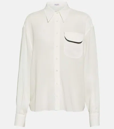 Brunello Cucinelli Cotton Shirt In White