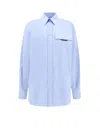 Brunello Cucinelli Women Shirt With Iconic Jewelry Detail In Blue