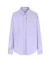 Brunello Cucinelli Women Cotton Shirt With Monili Detail In Blue