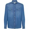 Brunello Cucinelli Men Denim Shirt