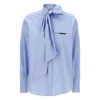 Brunello Cucinelli Bow Pocket Long Sleeve Shirt In Blue