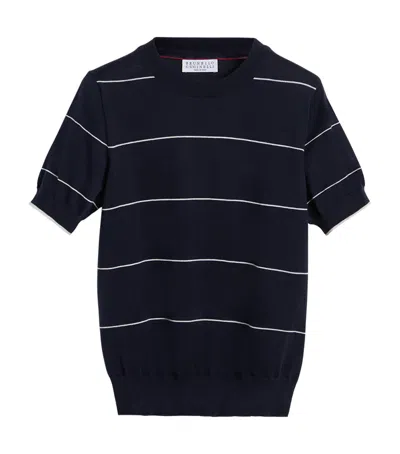 Brunello Cucinelli Kids' Cotton Short-sleeve Sweater