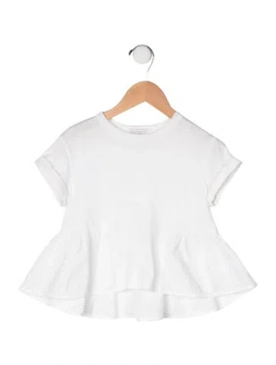 Pre-owned Brunello Cucinelli Babies' Cotton Short Sleeve Top In White