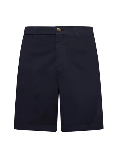 Brunello Cucinelli Straight-leg Cotton-twill Bermuda Shorts In Blue