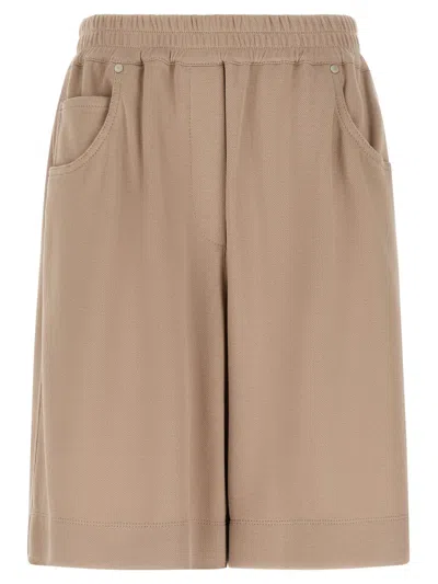 Brunello Cucinelli Cotton Shorts In Brown