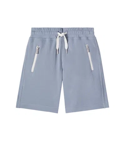 Brunello Cucinelli Kids' Cotton Shorts In Gray
