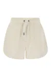 Brunello Cucinelli Cotton Shorts In Nude