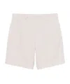 Brunello Cucinelli Men Garment-dyed Bermuda Shorts In Twisted Cotton Gabardine In Pink