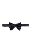 Brunello Cucinelli Cotton And Silk Satin Bow Tie In Black