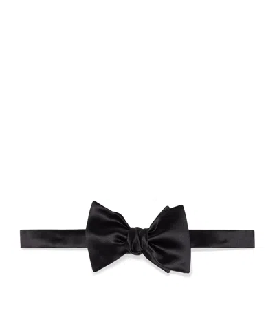 Brunello Cucinelli Cotton-silk Bow Tie In Black
