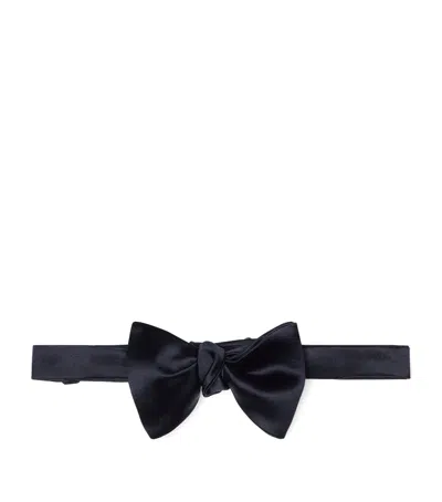 Brunello Cucinelli Cotton-silk Bow Tie In Blue