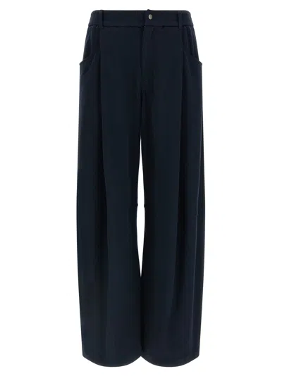 Brunello Cucinelli Cotton Wide-leg Pants In Blue
