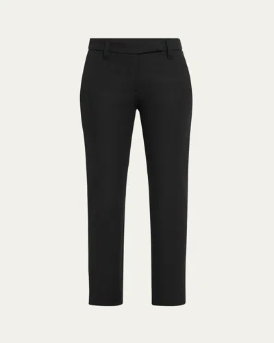 Brunello Cucinelli Cotton Slim-fit Cropped Pants In Black