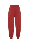 Brunello Cucinelli Cotton Smooth French Terry Trousers In Red