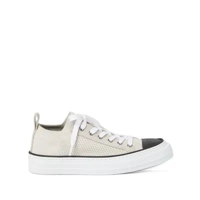 Brunello Cucinelli Knitted Sneakers In White