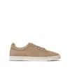 Brunello Cucinelli Men's Washed Suede Trainers With Latex Sole Sneaker